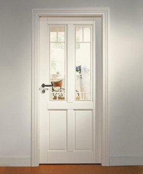 Innentür mit zwei Licht-Ausschnitten von Brücher und Kärner